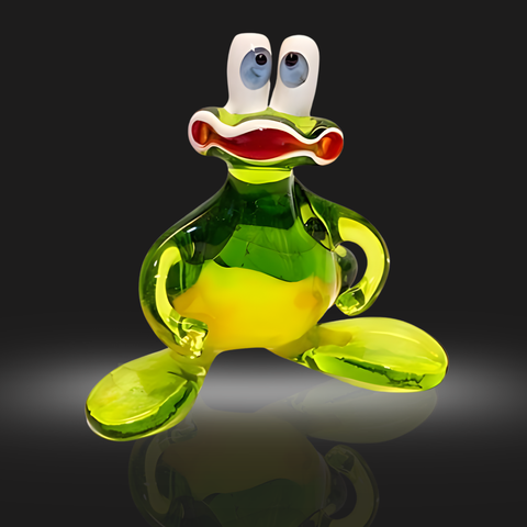 Glass Frog Figurine, Collectible Glass Frog, Murano Quality Gift At A Fraction Of The Price, Handcrafted In Ukraine