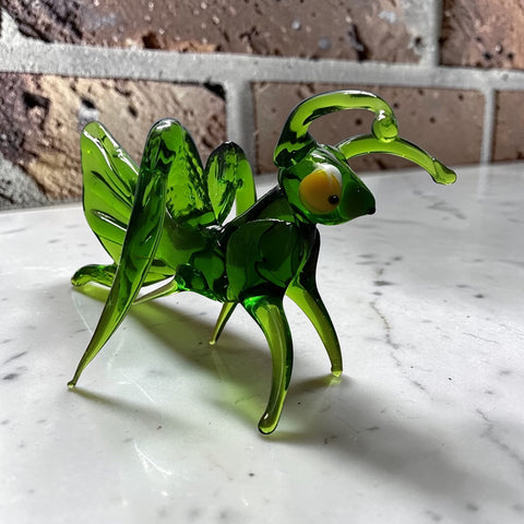 Glass Grasshopper Figurine, Collectible Glass Grasshopper, Murano Quality Gift At A Fraction Of The Price, Handcrafted In Ukraine