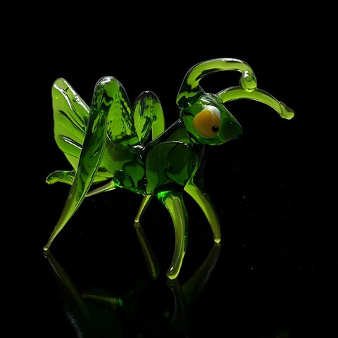 Glass Grasshopper Figurine, Collectible Glass Grasshopper, Murano Quality Gift At A Fraction Of The Price, Handcrafted In Ukraine