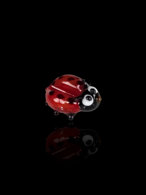 Glass Ladybug Figurine, Handmade Murano Quality Design - Small