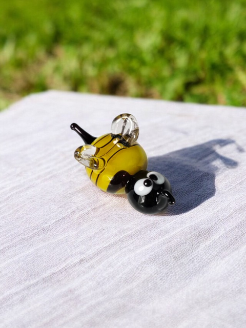 Glass Bee Figurine, Handmade Murano Quality Design - Small