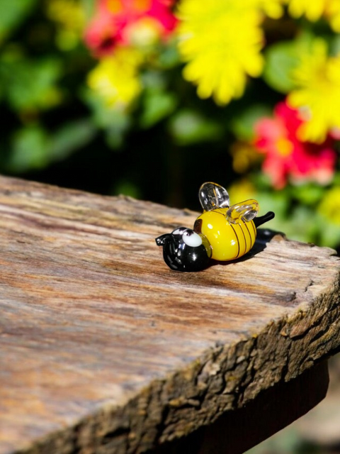 Glass Bee Figurine, Handmade Murano Quality Design - Small