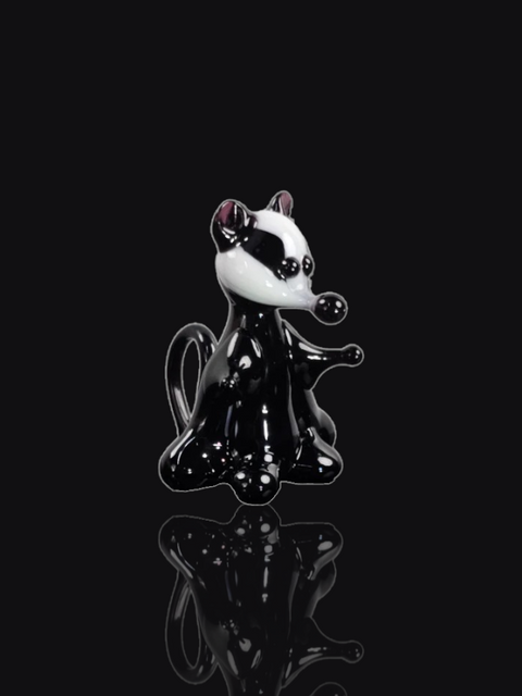 Glass Raccoon Figurine, Handmade Murano Quality Design - Small