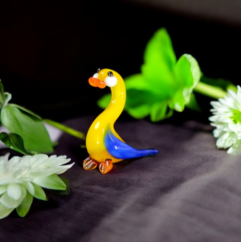 Glass Goose Figurine, Handmade Murano Quality Design - Small