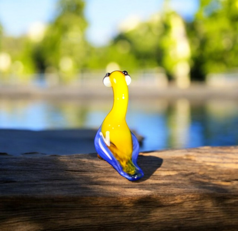 Glass Goose Figurine, Handmade Murano Quality Design - Small