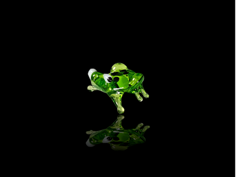 Glass Frog Figurine, Handmade Murano Quality Design - Small