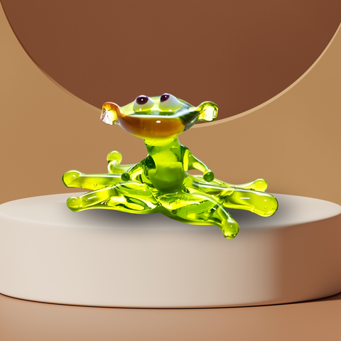 Glass Frog Figurine, Handmade Murano Quality Design - Small