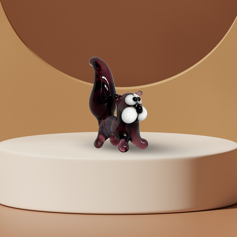 Purple Cat Figurine, Mini Glass Murano Quality Lampworking Glass Figurine, Hand Made In Ukraine, A Great Addition To Your Collection
