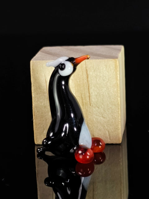 Glass Penguin Figurine, Handmade Murano Quality Design - Small