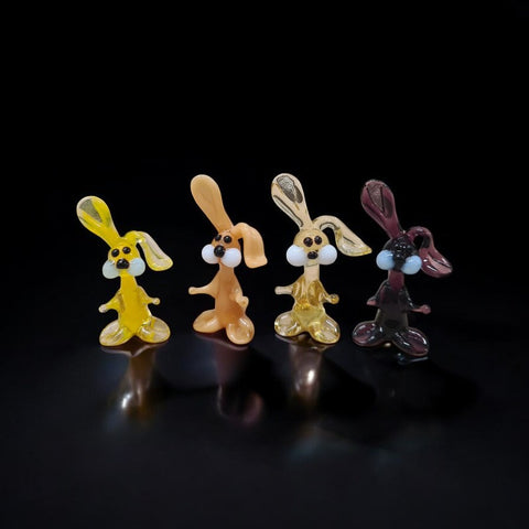 Glass Easter Rabbit Figurine, Handmade Murano Quality Design - Small