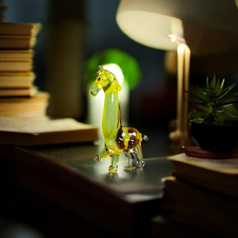 Glass Giraffe Figurine, Handmade Murano Quality Design - Small