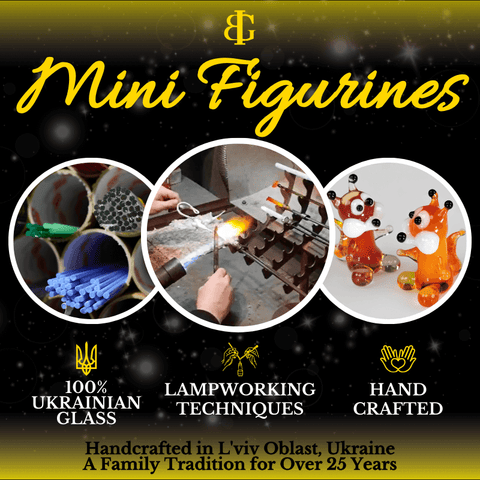 Turtle w Ladybug Figurine, Mini Glass Murano Quality Lampworking Glass Figurine, Hand Made In Ukraine, A Great Addition To Your Collection