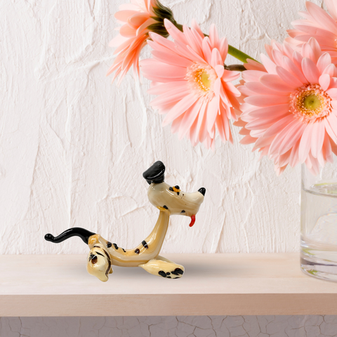 Glass Dalmatian Resting Figurine, Collectible Glass Dalmatian, Murano Quality Gift At A Fraction Of The Price, Handcrafted In Ukraine