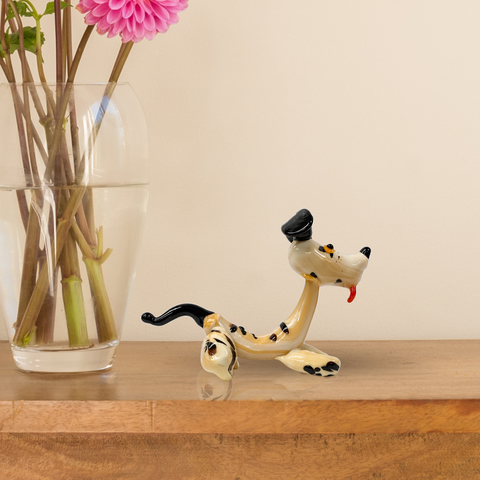 Glass Dalmatian Resting Figurine, Collectible Glass Dalmatian, Murano Quality Gift At A Fraction Of The Price, Handcrafted In Ukraine