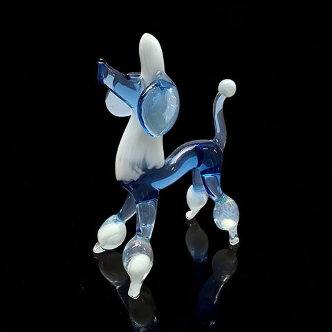 Glass Poodle Figurine, Collectible Glass Poodle, Murano Quality Gift At A Fraction Of The Price, Handcrafted In Ukraine