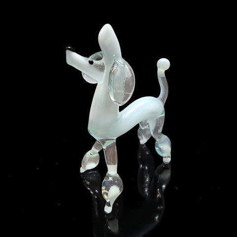 Glass Poodle Figurine, Collectible Glass Poodle, Murano Quality Gift At A Fraction Of The Price, Handcrafted In Ukraine
