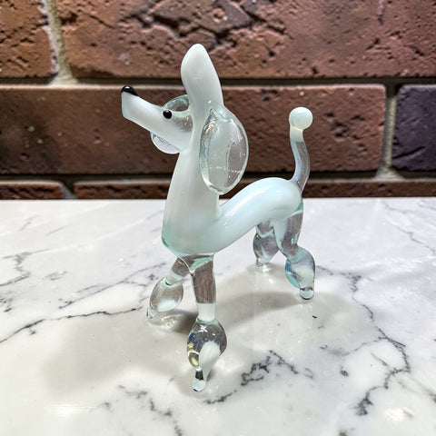 Glass Poodle Figurine, Collectible Glass Poodle, Murano Quality Gift At A Fraction Of The Price, Handcrafted In Ukraine