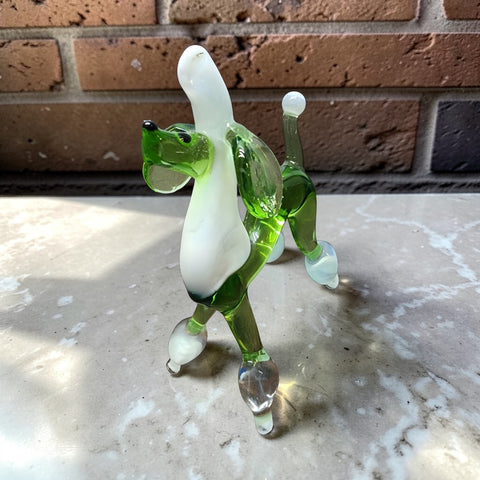Glass Poodle Figurine, Collectible Glass Poodle, Murano Quality Gift At A Fraction Of The Price, Handcrafted In Ukraine