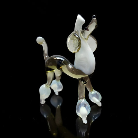 Glass Poodle Figurine, Collectible Glass Poodle, Murano Quality Gift At A Fraction Of The Price, Handcrafted In Ukraine