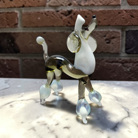 Glass Poodle Figurine, Collectible Glass Poodle, Murano Quality Gift At A Fraction Of The Price, Handcrafted In Ukraine