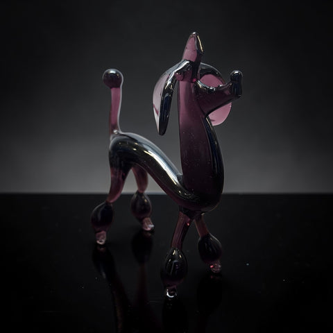 Glass Poodle Figurine, Collectible Glass Poodle, Murano Quality Gift At A Fraction Of The Price, Handcrafted In Ukraine