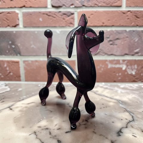 Glass Poodle Figurine, Collectible Glass Poodle, Murano Quality Gift At A Fraction Of The Price, Handcrafted In Ukraine