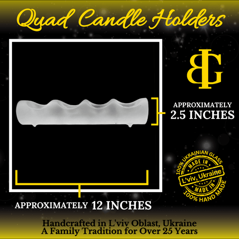 Blown Glass Candle Holder, Hand Crafted in Ukraine, Peony Flower Design, Wonderful Year Round