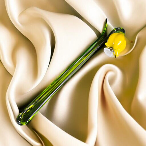 Yellow Glass Bell, Handcrafted Glass Flower, Hand Made In Ukraine Using Murano Quality Glass, Great Gift For Flower Lovers, 6 Inch Bellflower