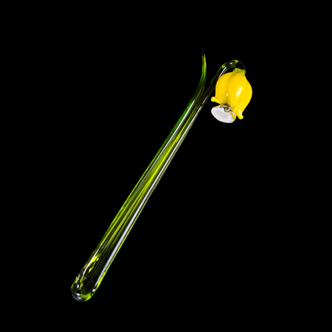 Yellow Glass Bell, Handcrafted Glass Flower, Hand Made In Ukraine Using Murano Quality Glass, Great Gift For Flower Lovers, 6 Inch Bellflower