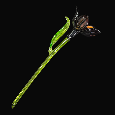 Purple Glass Lily, Handcrafted Glass Flower, Hand Made In Ukraine Using Murano Quality Glass, Great Gift For Flower Lovers, 6 Inch Lily (Copy)