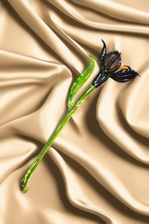 Purple Glass Lily, Handcrafted Glass Flower, Hand Made In Ukraine Using Murano Quality Glass, Great Gift For Flower Lovers, 6 Inch Lily (Copy)