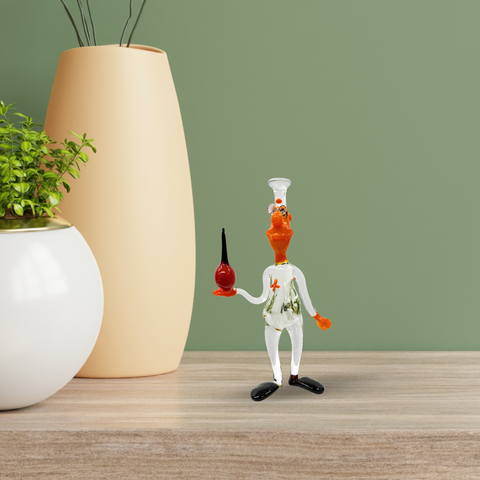 Glass Doctor With Bulb Syringe Figurine, Collectible Glass Doctor, Murano Quality Gift At A Fraction Of The Price, Handcrafted In Ukraine