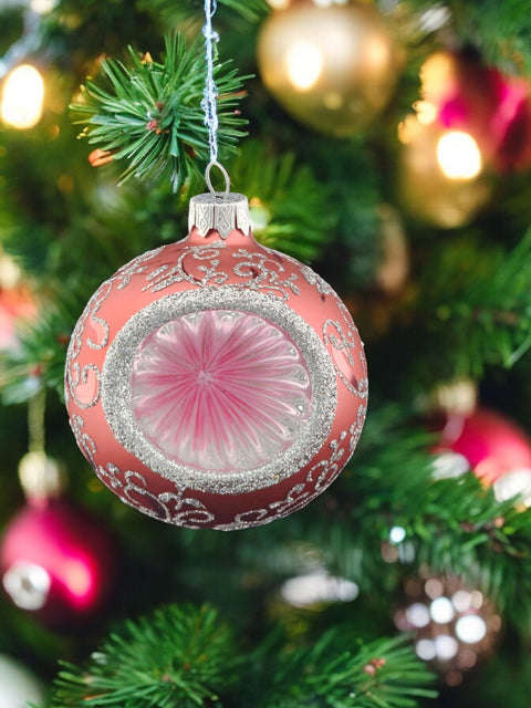 Pink Blown Glass Ornament - Pink Refractor