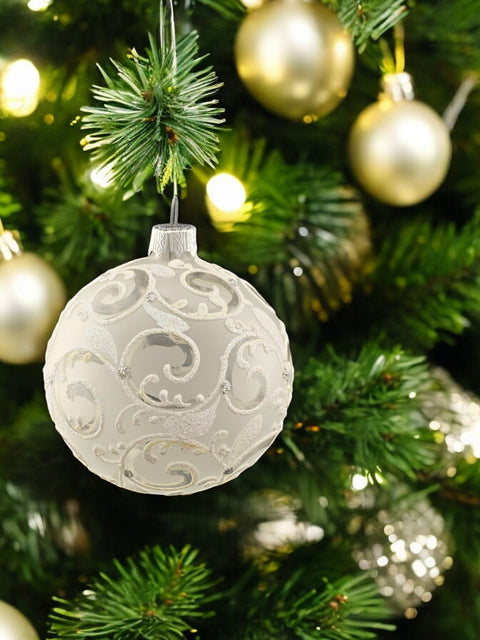 Frosted Blown Glass Ornament - Handcrafted - Hand Made - Modern Design Frosted Blown Glass Ornament - Handcrafted - Hand Made - Modern Design