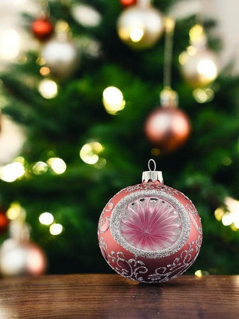 Pink Blown Glass Ornament - Pink Refractor