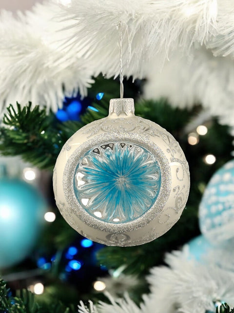 Silver Blown Glass Ornament - Silver Reflector