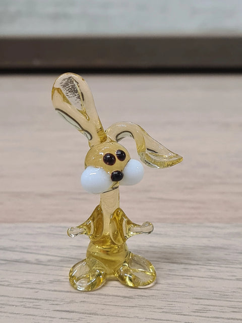 Glass Easter Rabbit Figurine, Handmade Murano Quality Design - Small