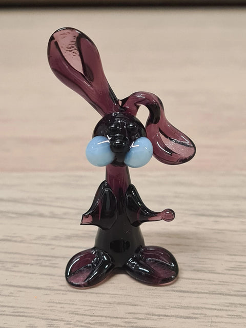 Glass Easter Rabbit Figurine, Handmade Murano Quality Design - Small