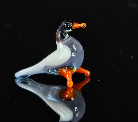 Clear Glass Bird Figurine, Handmade Murano Quality Design - Small