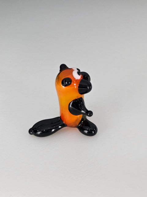 Glass Beaver Figurine, Handmade Murano Quality Design - Small