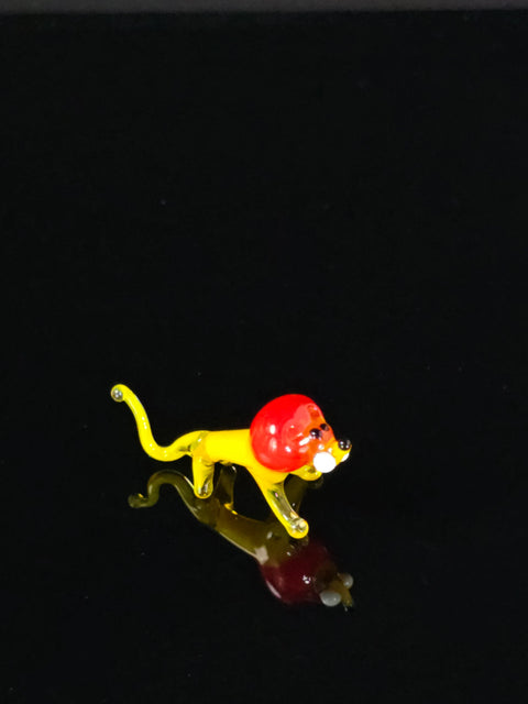 Glass Lion Figurine, Handmade Murano Quality Design - Small