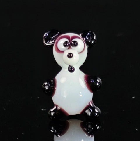 Glass Panda Figurine, Handmade Murano Quality Design - Small