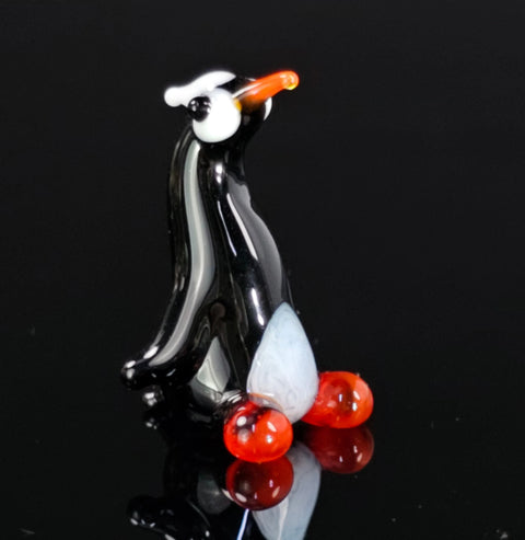 Glass Penguin Figurine, Handmade Murano Quality Design - Small