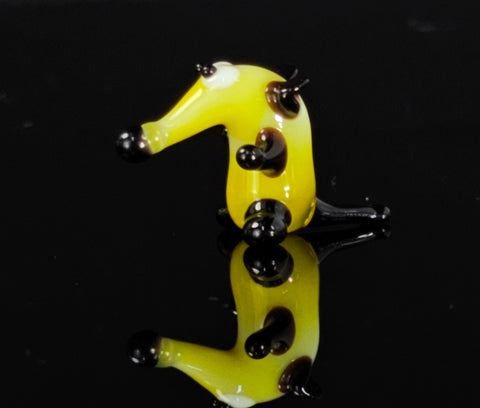 Yellow Glass Aardvark Figurine, Handmade Murano Quality Design - Small