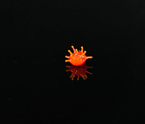 Red Glass Sea Urchin Figurine, Handmade Murano Quality Design - Small