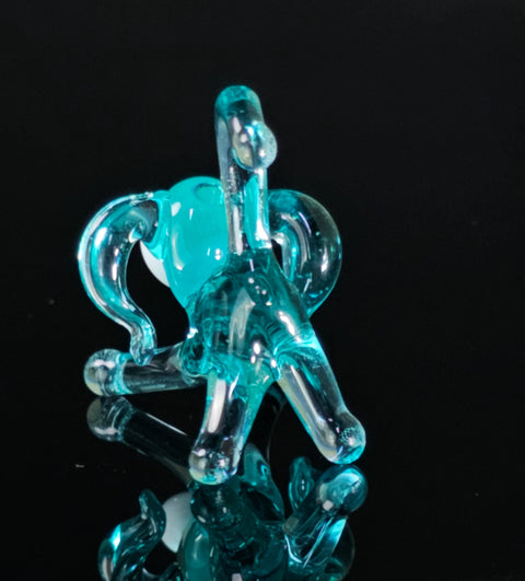 Light Blue Glass Dog Figurine, Handmade Murano Quality Design - Small