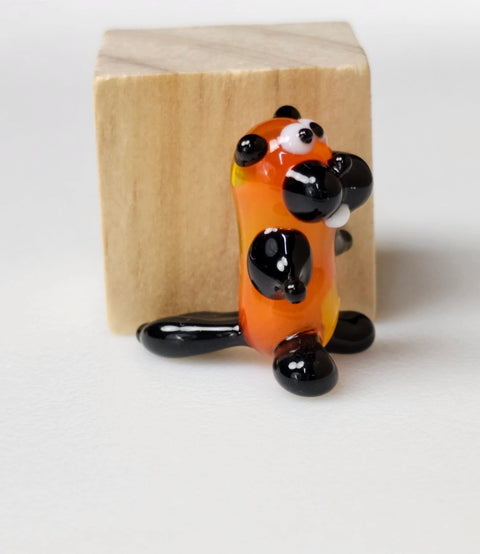 Glass Beaver Figurine, Handmade Murano Quality Design - Small