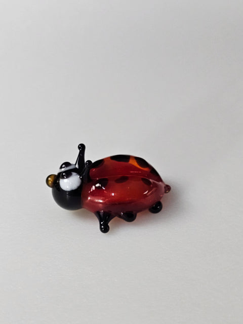 Glass Ladybug Figurine, Handmade Murano Quality Design - Small