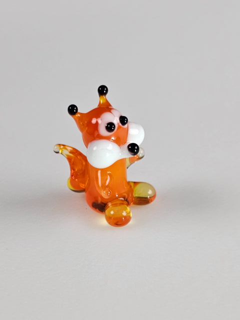 Glass Squirrel Figurine, Handmade Murano Quality Design - Small