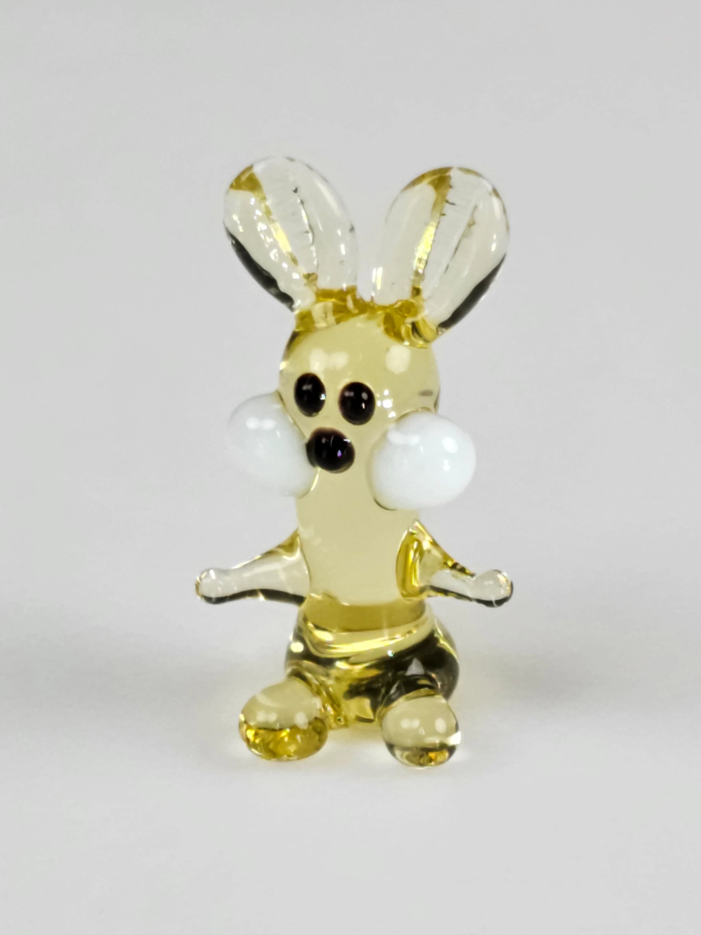 Amber Glass Rabbit Figurine, Handmade Murano Quality Design - Small ...